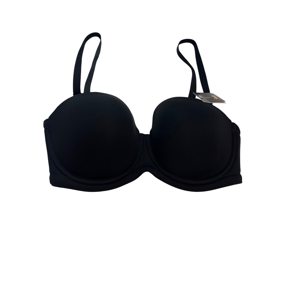 Wacoal Strapless Bra Women 32G Black Red Carpet Underwire 854119 Lingerie A72